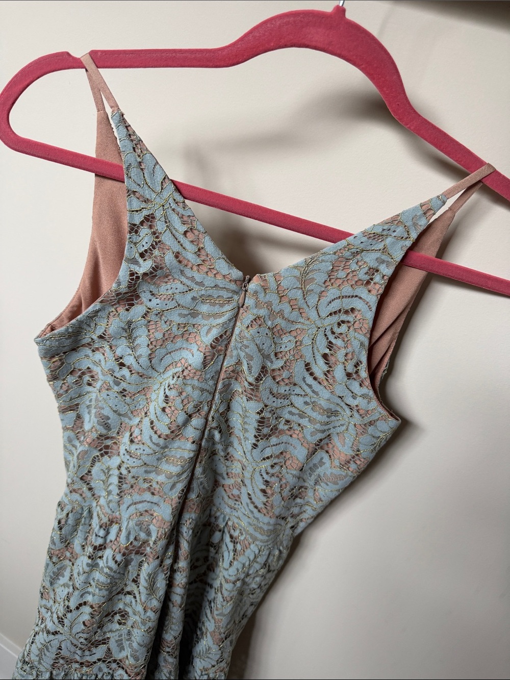 Dress the Population Sage Lace Plunge V-Neck Maxi Dress - Picture 5 of 5